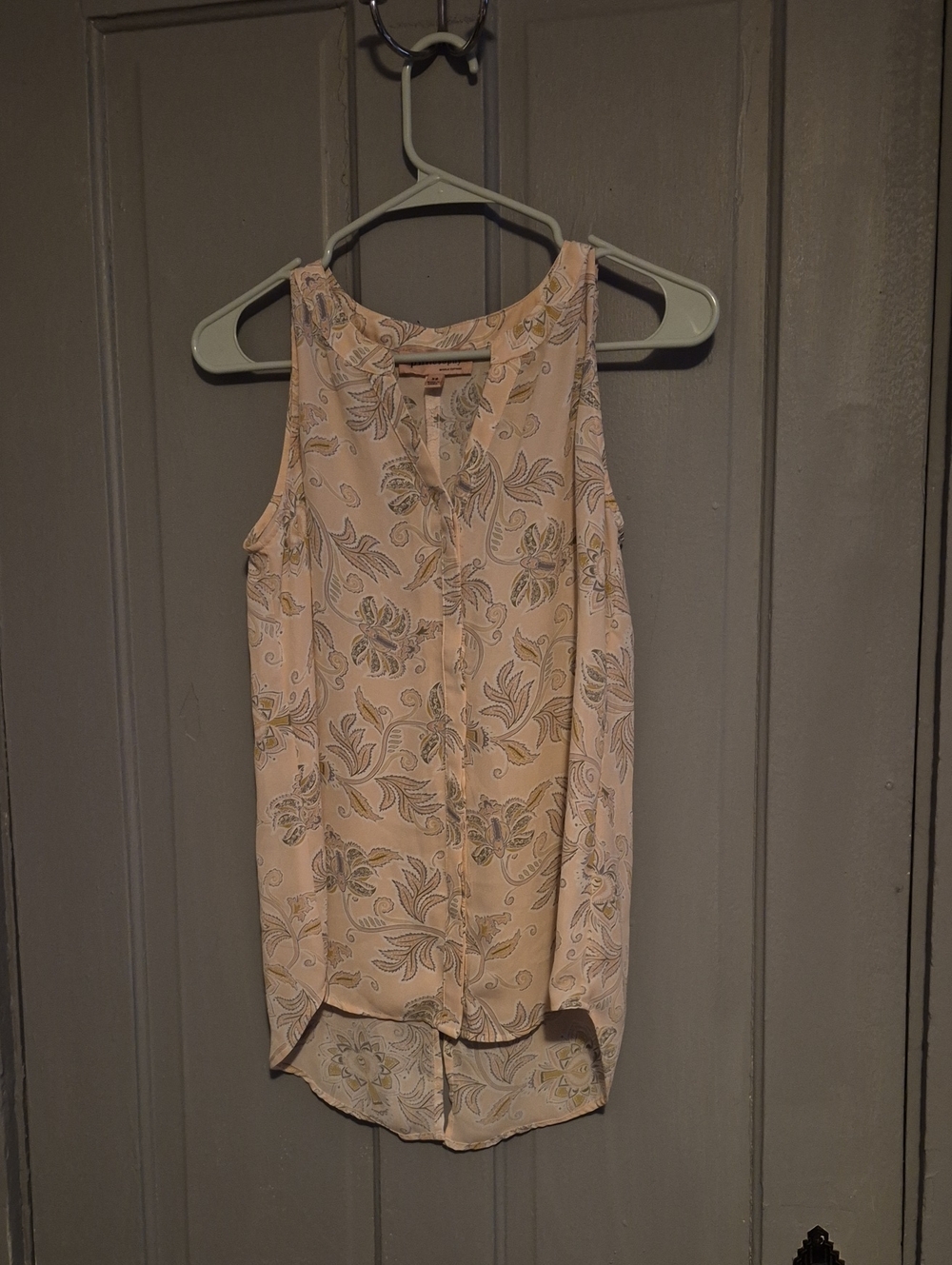 Philosophy Peach Floral Sleeveless Button-Front Camisole